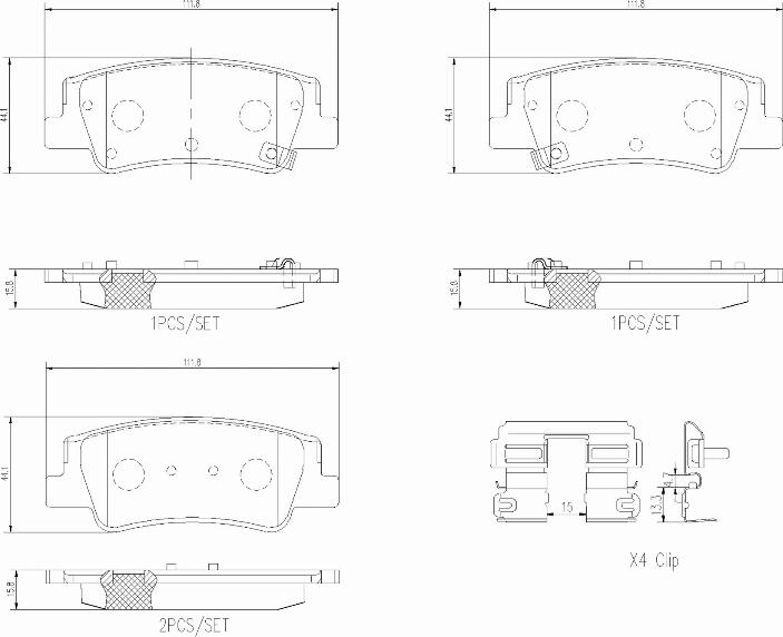 Brembo P 30 137 - Bremžu uzliku kompl., Disku bremzes autodraugiem.lv