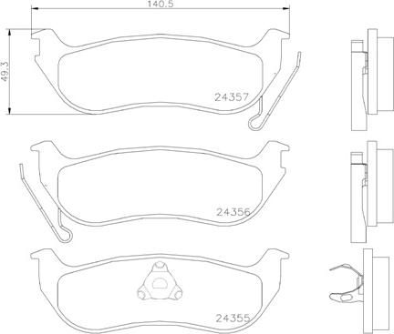 Brembo P 37 009 - Bremžu uzliku kompl., Disku bremzes autodraugiem.lv