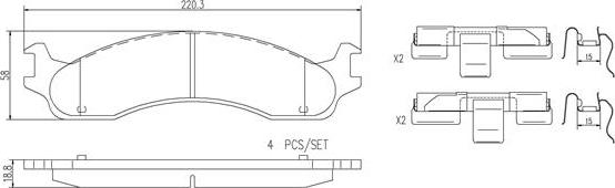 Brembo P24099N - Bremžu uzliku kompl., Disku bremzes autodraugiem.lv