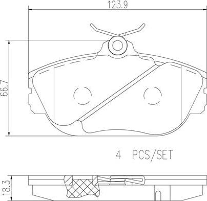 Brembo P24096N - Bremžu uzliku kompl., Disku bremzes autodraugiem.lv