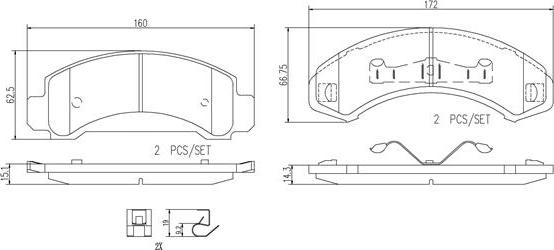 Brembo P24092N - Bremžu uzliku kompl., Disku bremzes autodraugiem.lv