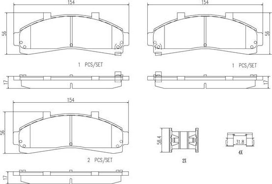 Brembo P24041N - Bremžu uzliku kompl., Disku bremzes autodraugiem.lv