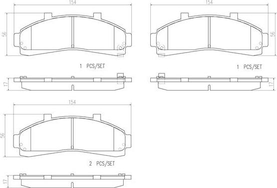 Brembo P 24 041 - Bremžu uzliku kompl., Disku bremzes autodraugiem.lv