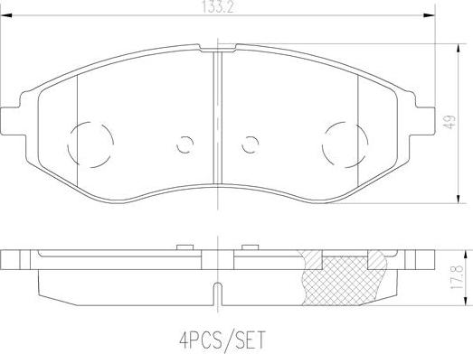 Brembo P24048N - Bremžu uzliku kompl., Disku bremzes autodraugiem.lv