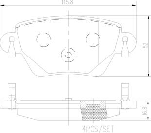 Brembo P24059N - Bremžu uzliku kompl., Disku bremzes autodraugiem.lv