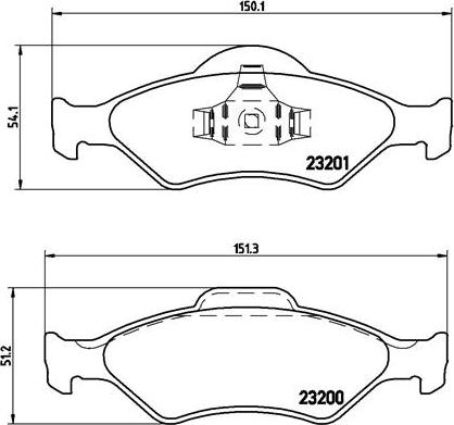 Brembo P 24 054 - Bremžu uzliku kompl., Disku bremzes autodraugiem.lv