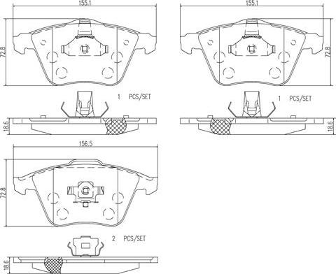 Brembo P24057N - Bremžu uzliku kompl., Disku bremzes autodraugiem.lv