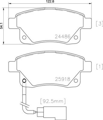 Brembo P 24 066 - Bremžu uzliku kompl., Disku bremzes autodraugiem.lv