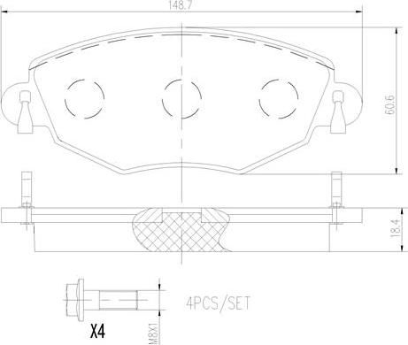 Brembo P24060N - Bremžu uzliku kompl., Disku bremzes autodraugiem.lv