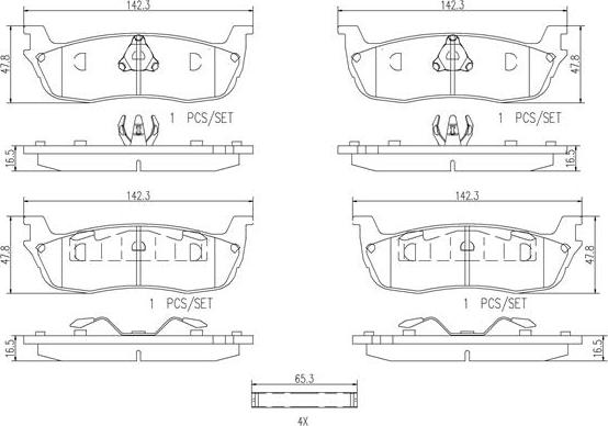 Brembo P24083N - Bremžu uzliku kompl., Disku bremzes autodraugiem.lv