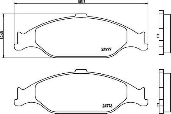 Brembo P 24 082 - Bremžu uzliku kompl., Disku bremzes autodraugiem.lv