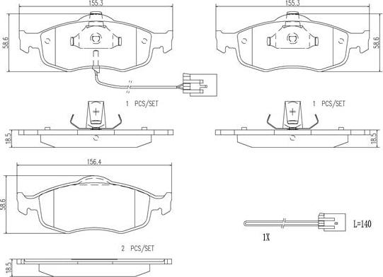 Brembo P24034N - Bremžu uzliku kompl., Disku bremzes autodraugiem.lv