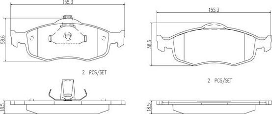 Brembo P24037N - Bremžu uzliku kompl., Disku bremzes autodraugiem.lv