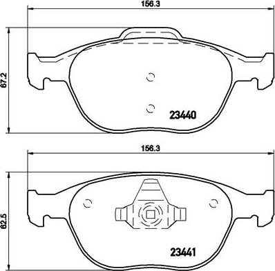 Brembo P 24 071 - Bremžu uzliku kompl., Disku bremzes autodraugiem.lv