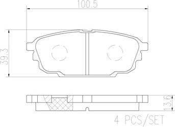 Brembo P24142N - Bremžu uzliku kompl., Disku bremzes autodraugiem.lv