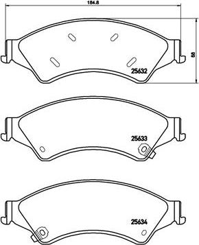 Brembo P 24 153 - Bremžu uzliku kompl., Disku bremzes autodraugiem.lv