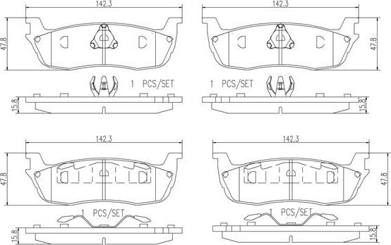 Brembo P24104N - Bremžu uzliku kompl., Disku bremzes autodraugiem.lv