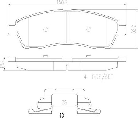 Brembo P24107N - Bremžu uzliku kompl., Disku bremzes autodraugiem.lv