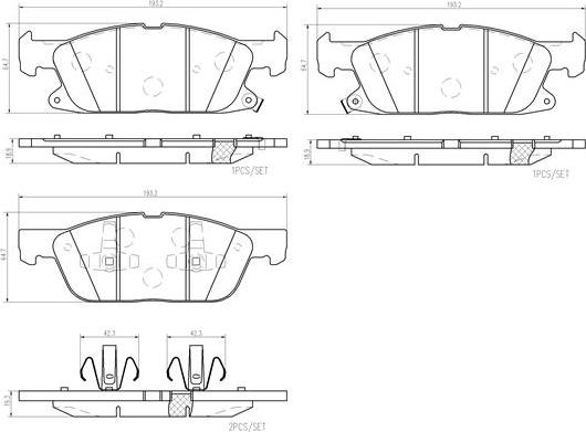 Brembo P24188N - Bremžu uzliku kompl., Disku bremzes autodraugiem.lv