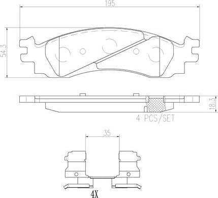 Brembo P24136N - Bremžu uzliku kompl., Disku bremzes autodraugiem.lv