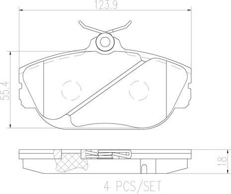 Brembo P24124N - Bremžu uzliku kompl., Disku bremzes autodraugiem.lv