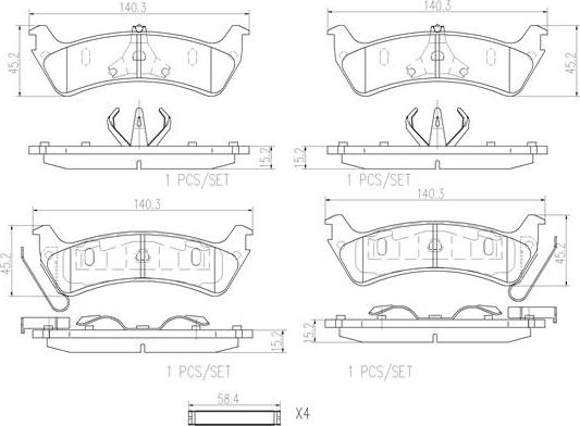 Brembo P24216N - Bremžu uzliku kompl., Disku bremzes autodraugiem.lv