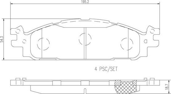 Brembo P24174N - Bremžu uzliku kompl., Disku bremzes autodraugiem.lv