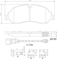 Brembo P24171N - Bremžu uzliku kompl., Disku bremzes autodraugiem.lv