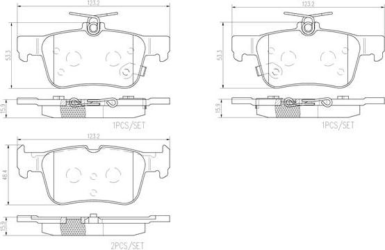 Brembo P24201N - Bremžu uzliku kompl., Disku bremzes autodraugiem.lv