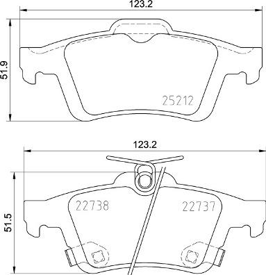 Brembo P 24 216 - Bremžu uzliku kompl., Disku bremzes autodraugiem.lv