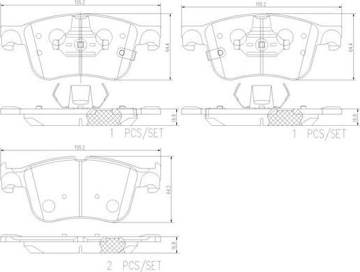 Brembo P24218N - Bremžu uzliku kompl., Disku bremzes autodraugiem.lv