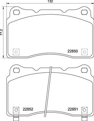 Brembo P 28 099 - Bremžu uzliku kompl., Disku bremzes autodraugiem.lv