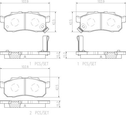 Brembo P28092N - Bremžu uzliku kompl., Disku bremzes autodraugiem.lv