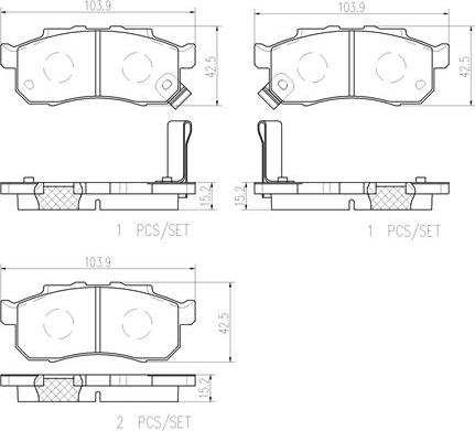 Brembo P 28 092 - Bremžu uzliku kompl., Disku bremzes autodraugiem.lv