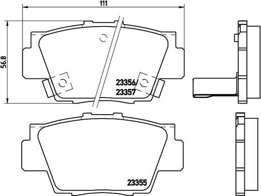 Brembo P 28 040 - Bremžu uzliku kompl., Disku bremzes autodraugiem.lv