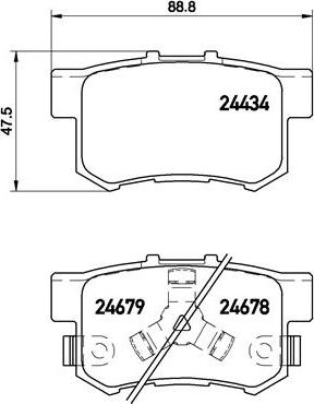 Magneti Marelli T1767MM - Bremžu uzliku kompl., Disku bremzes autodraugiem.lv