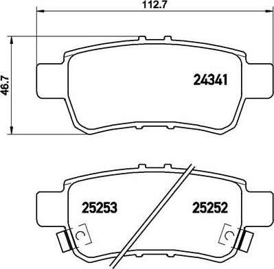 Brembo P 28 062 - Bremžu uzliku kompl., Disku bremzes autodraugiem.lv