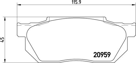 Brembo P 28 006 - Bremžu uzliku kompl., Disku bremzes autodraugiem.lv