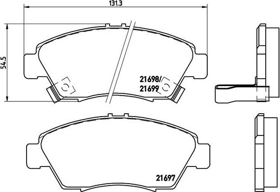 Brembo P 28 024 - Bremžu uzliku kompl., Disku bremzes autodraugiem.lv