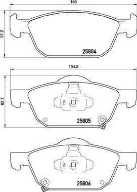 Brembo P28076N - Bremžu uzliku kompl., Disku bremzes autodraugiem.lv