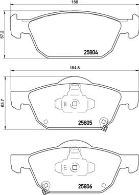 Brembo P 28 076X - Bremžu uzliku kompl., Disku bremzes autodraugiem.lv