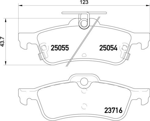 Brembo P 28 070 - Bremžu uzliku kompl., Disku bremzes autodraugiem.lv