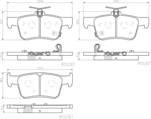 Brembo P28103N - Bremžu uzliku kompl., Disku bremzes autodraugiem.lv