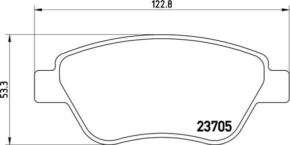 Brembo P 23 099 - Bremžu uzliku kompl., Disku bremzes autodraugiem.lv