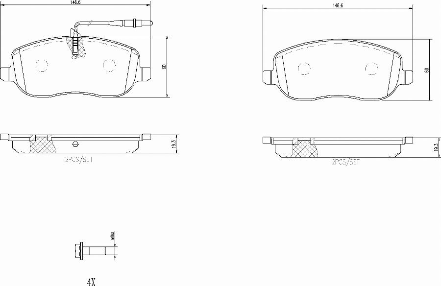 Brembo P23090N - Bremžu uzliku kompl., Disku bremzes autodraugiem.lv