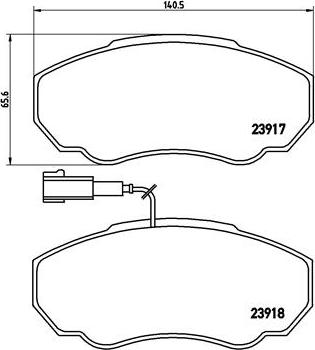 Brembo P 23 091 - Bremžu uzliku kompl., Disku bremzes autodraugiem.lv