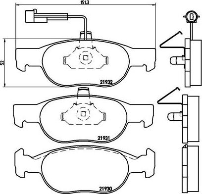 DJ Parts BP2543 - Bremžu uzliku kompl., Disku bremzes autodraugiem.lv