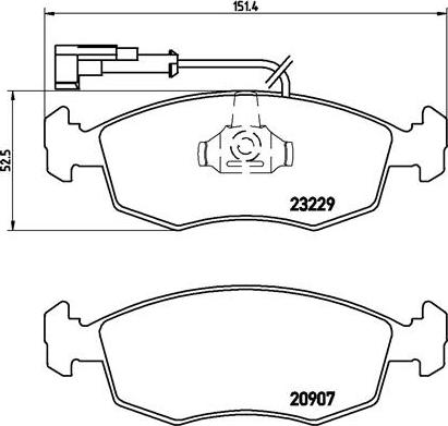 Brembo P 23 063 - Bremžu uzliku kompl., Disku bremzes autodraugiem.lv