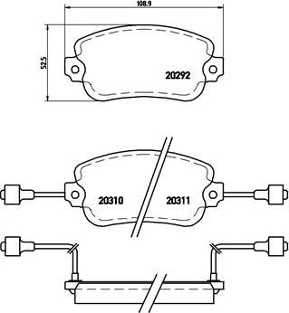 BENDIX 311735 - Bremžu uzliku kompl., Disku bremzes autodraugiem.lv