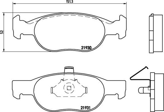 Brembo P 23 073 - Bremžu uzliku kompl., Disku bremzes autodraugiem.lv